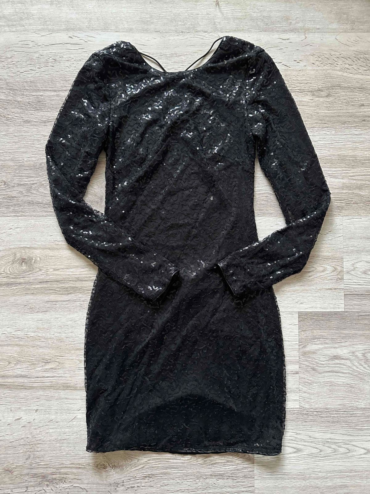 Black sequin dress