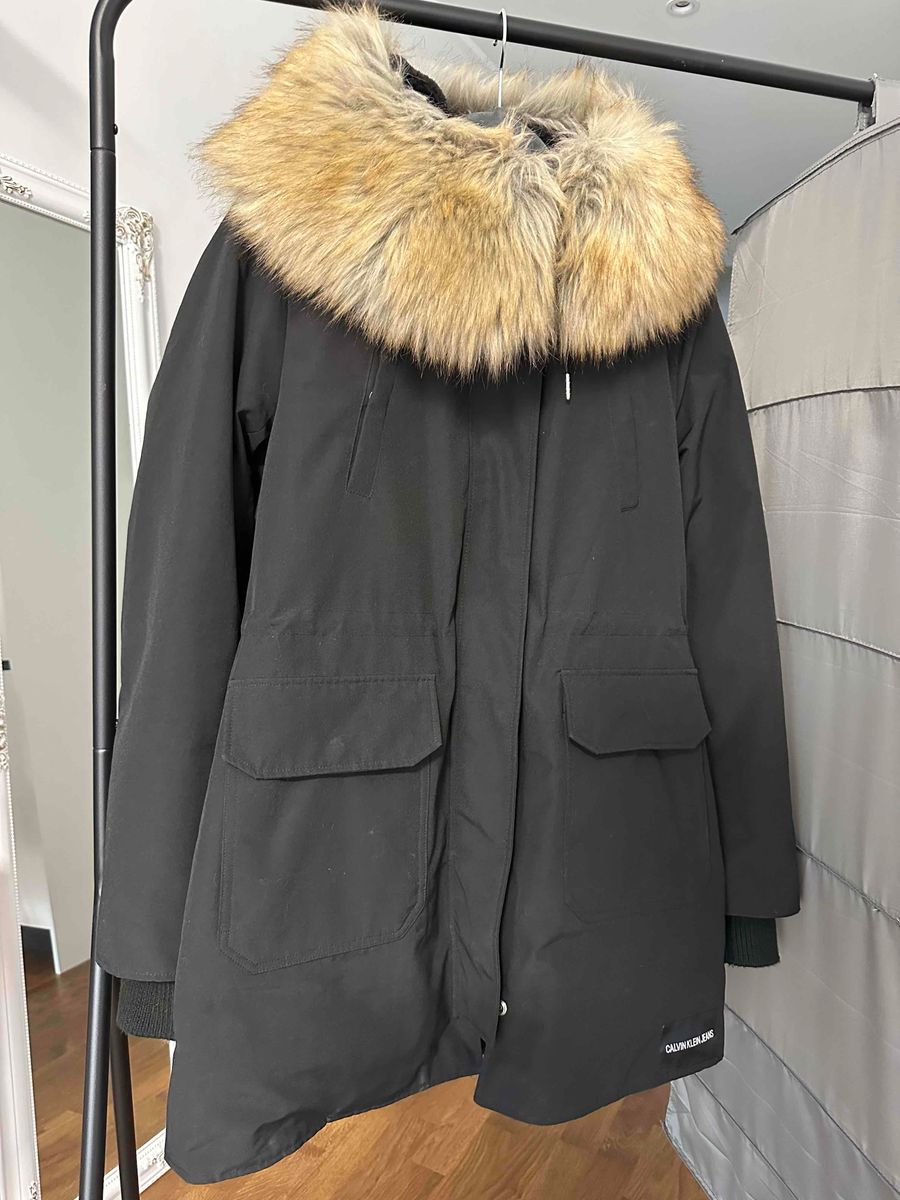 Calvin klein parka mid clearance weight down nylon parka