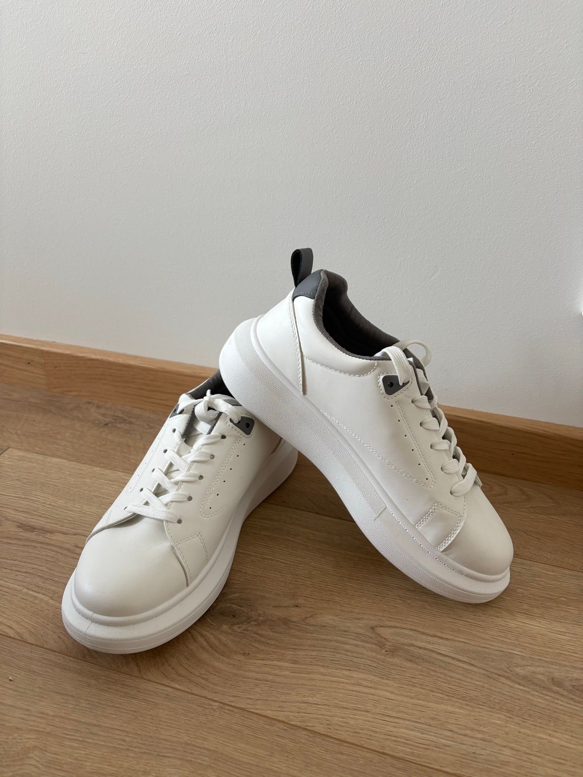 White platform sneakers