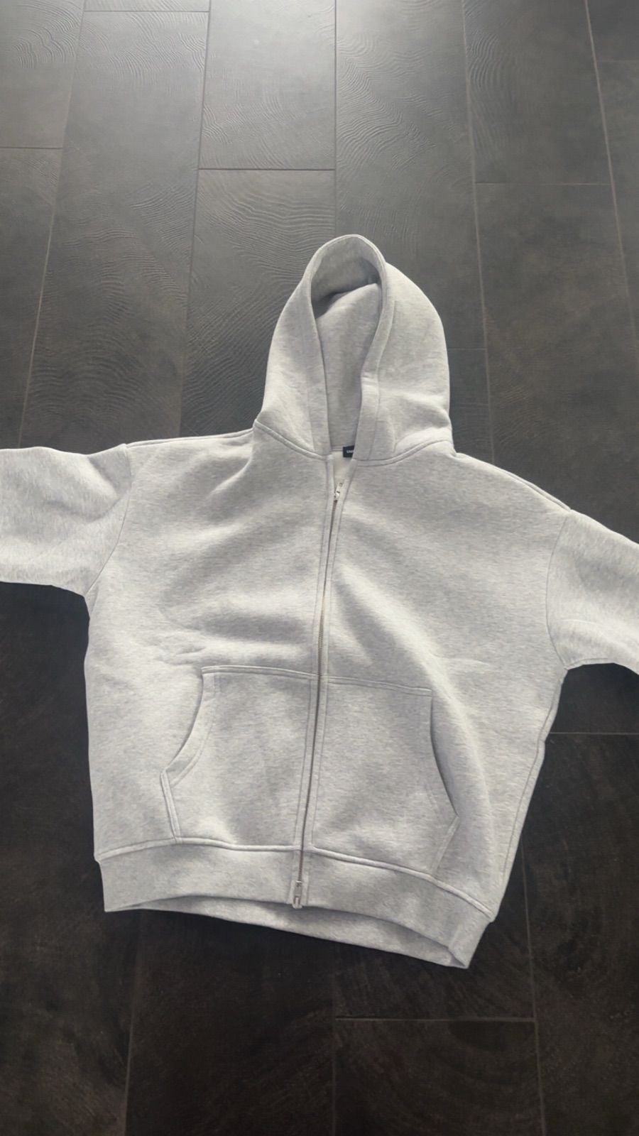 Grey zip hoodie