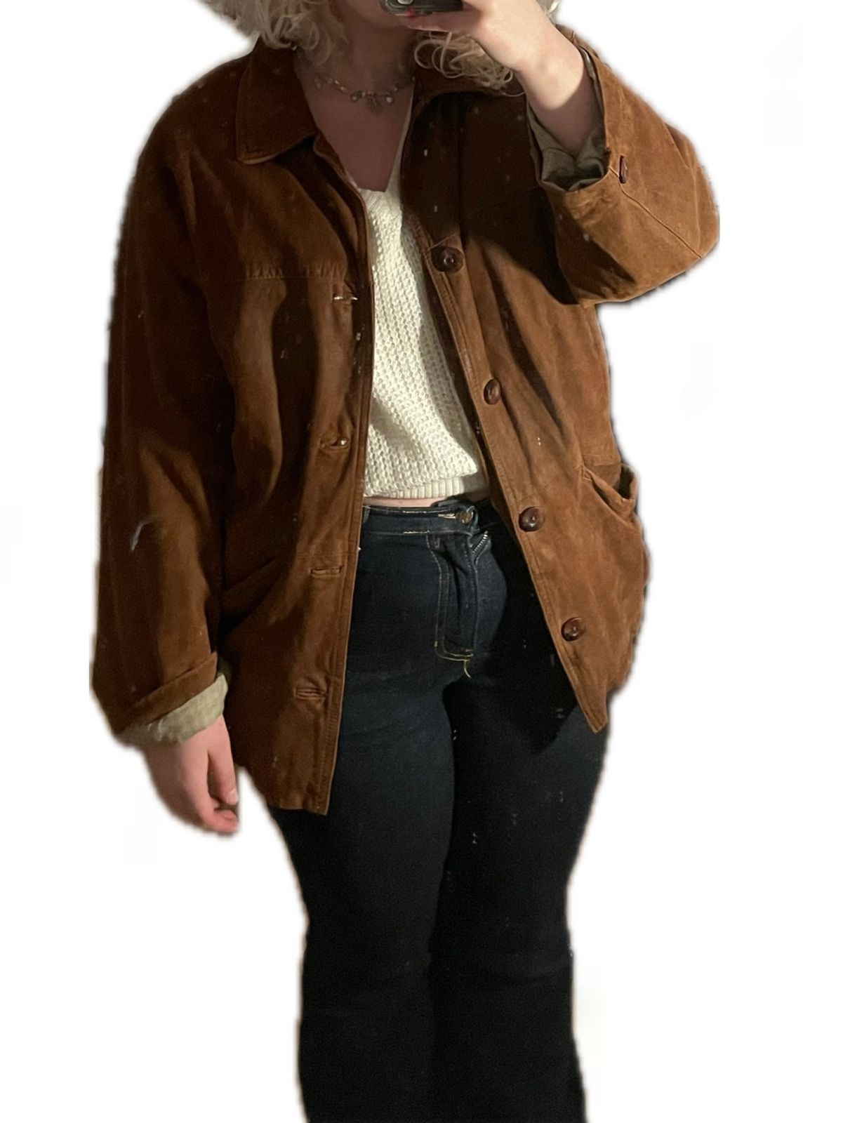 Brown suede jacket