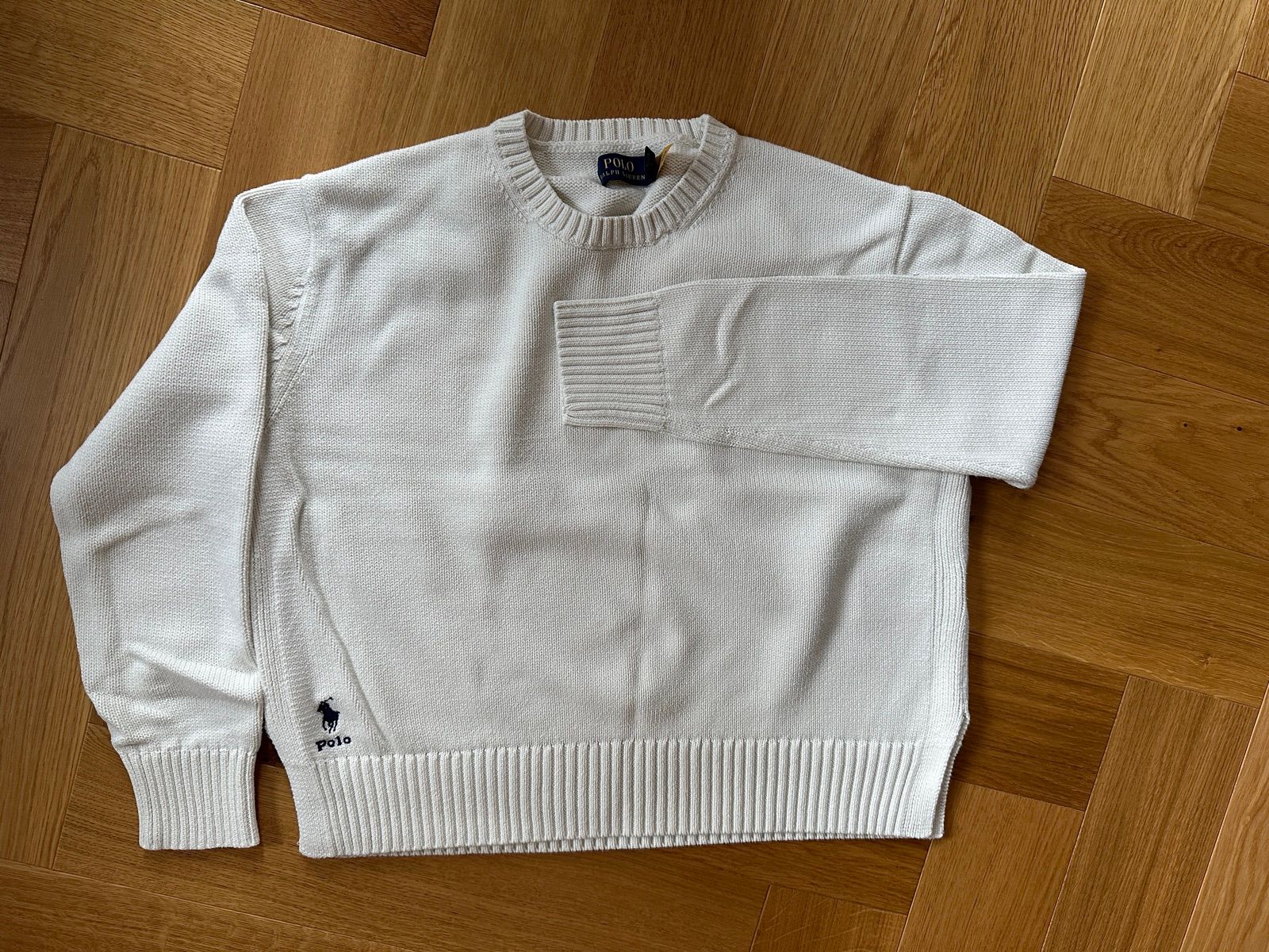 White knit sweater