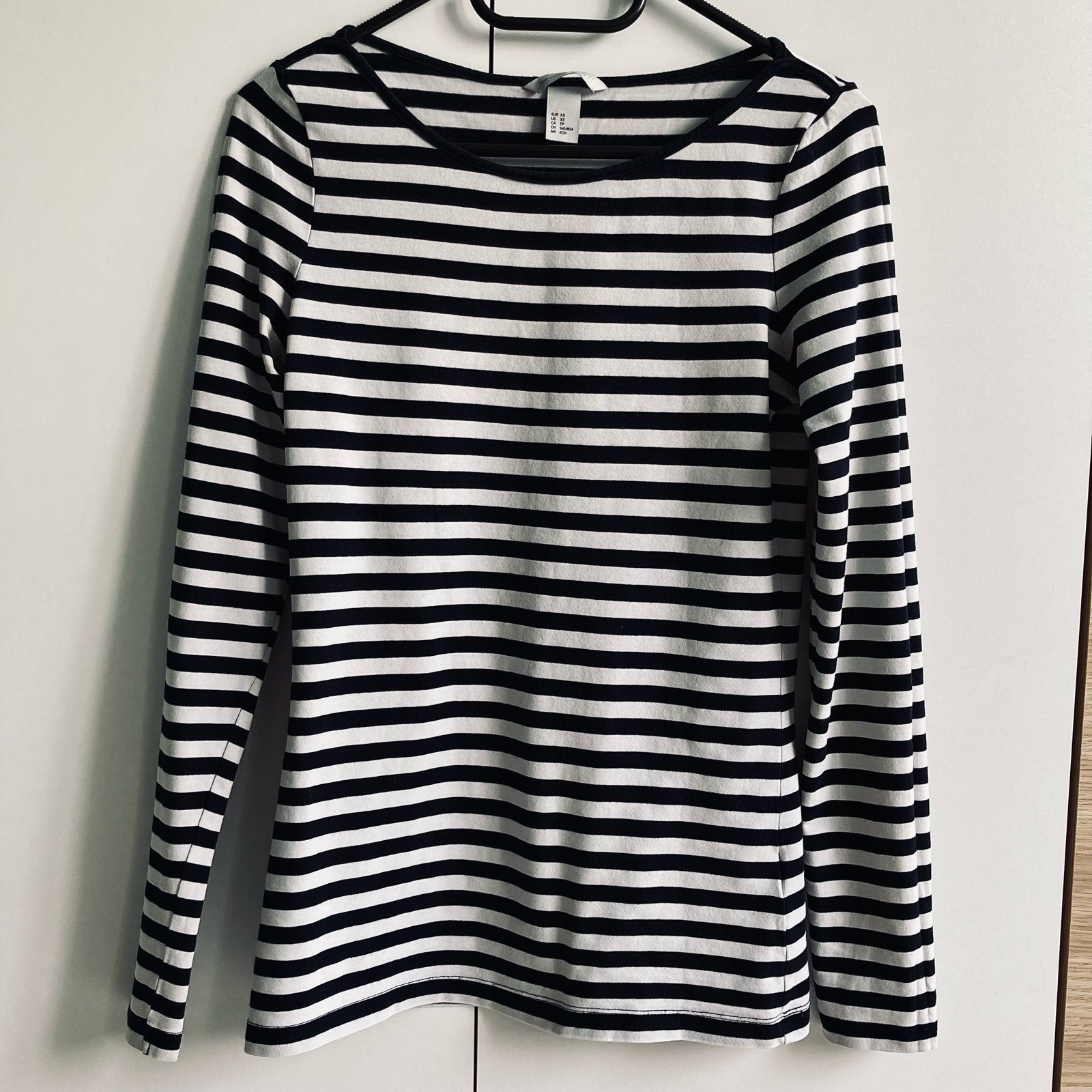 Striped long sleeve top