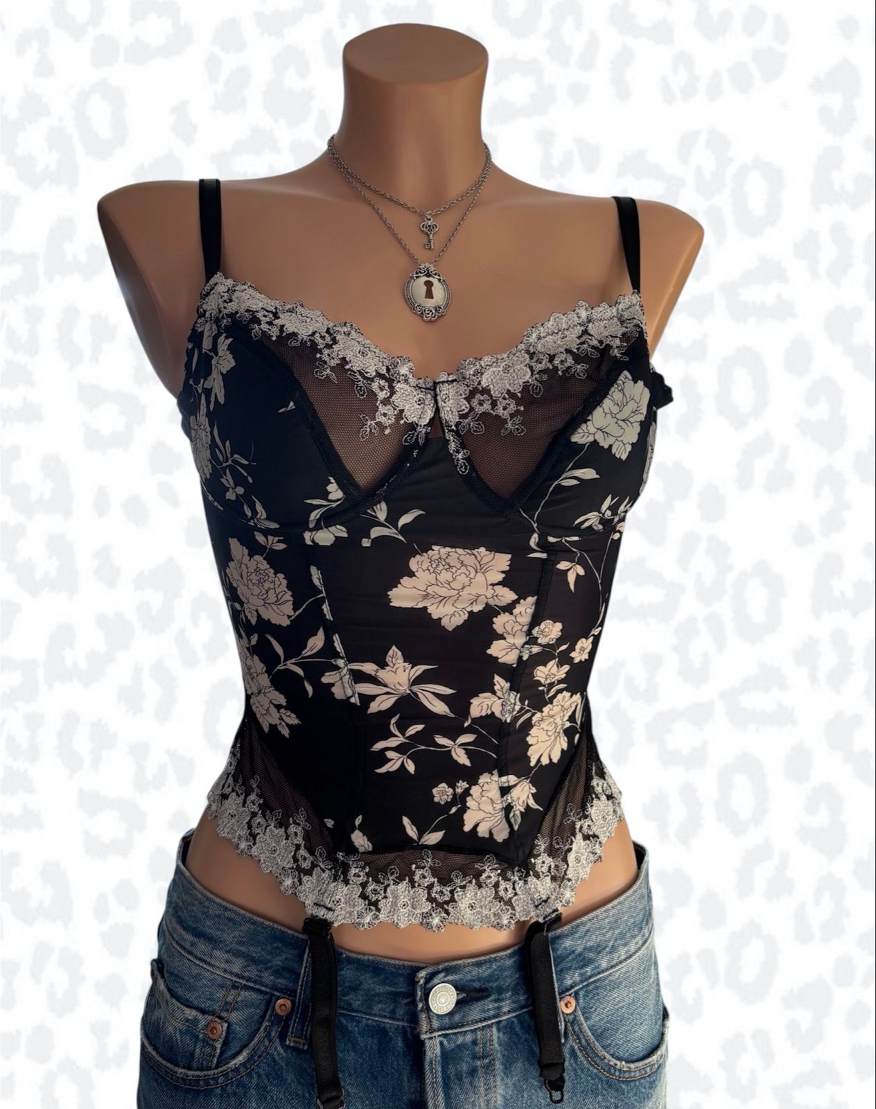 Floral corset top