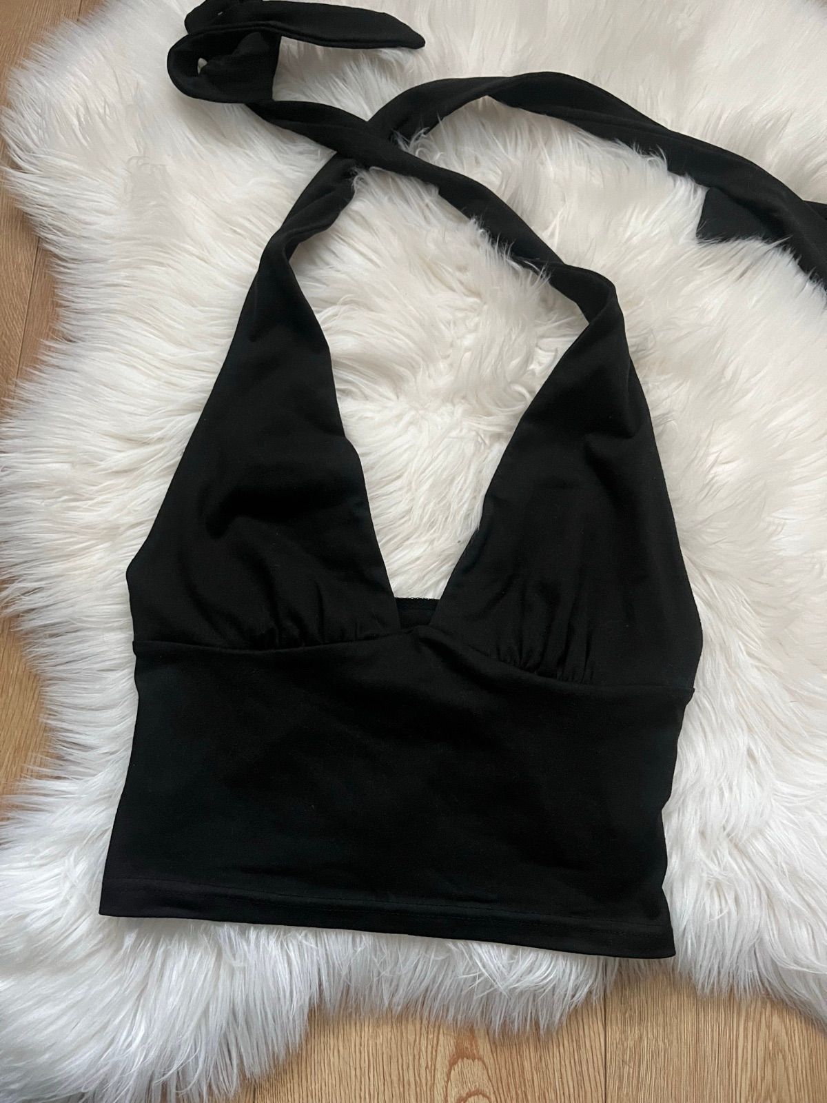 Black halter top