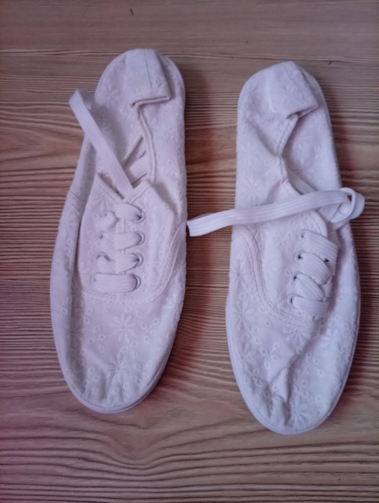 White canvas shoes