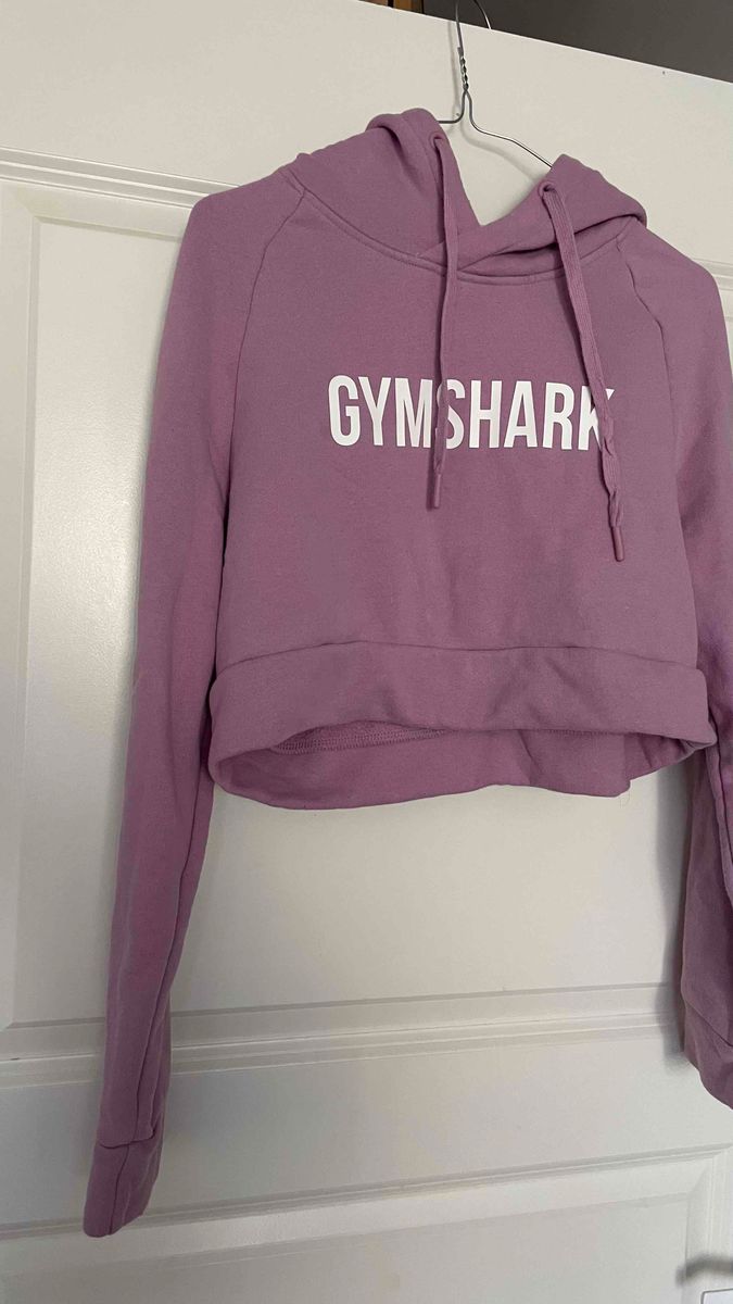 Light Purple Gymshark Cropped Hoodie