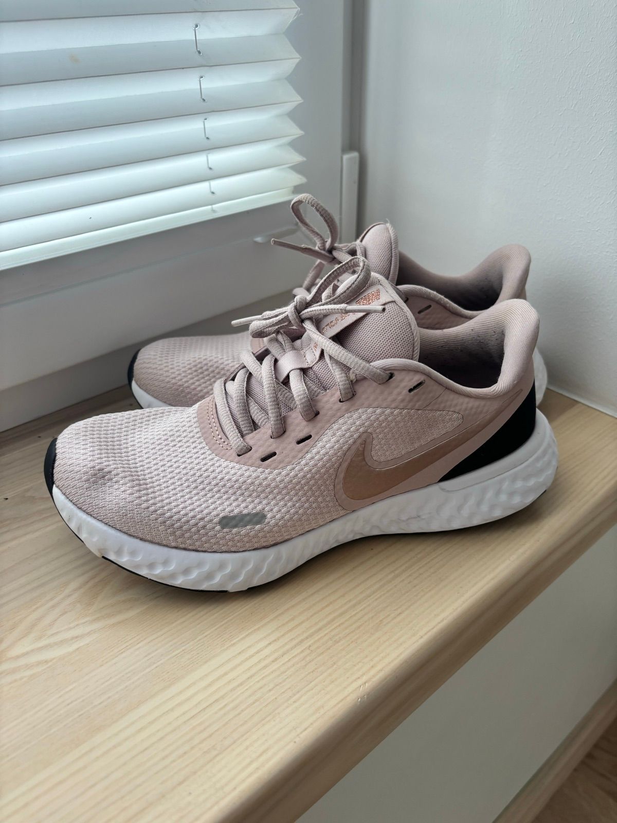 Pink running shoes