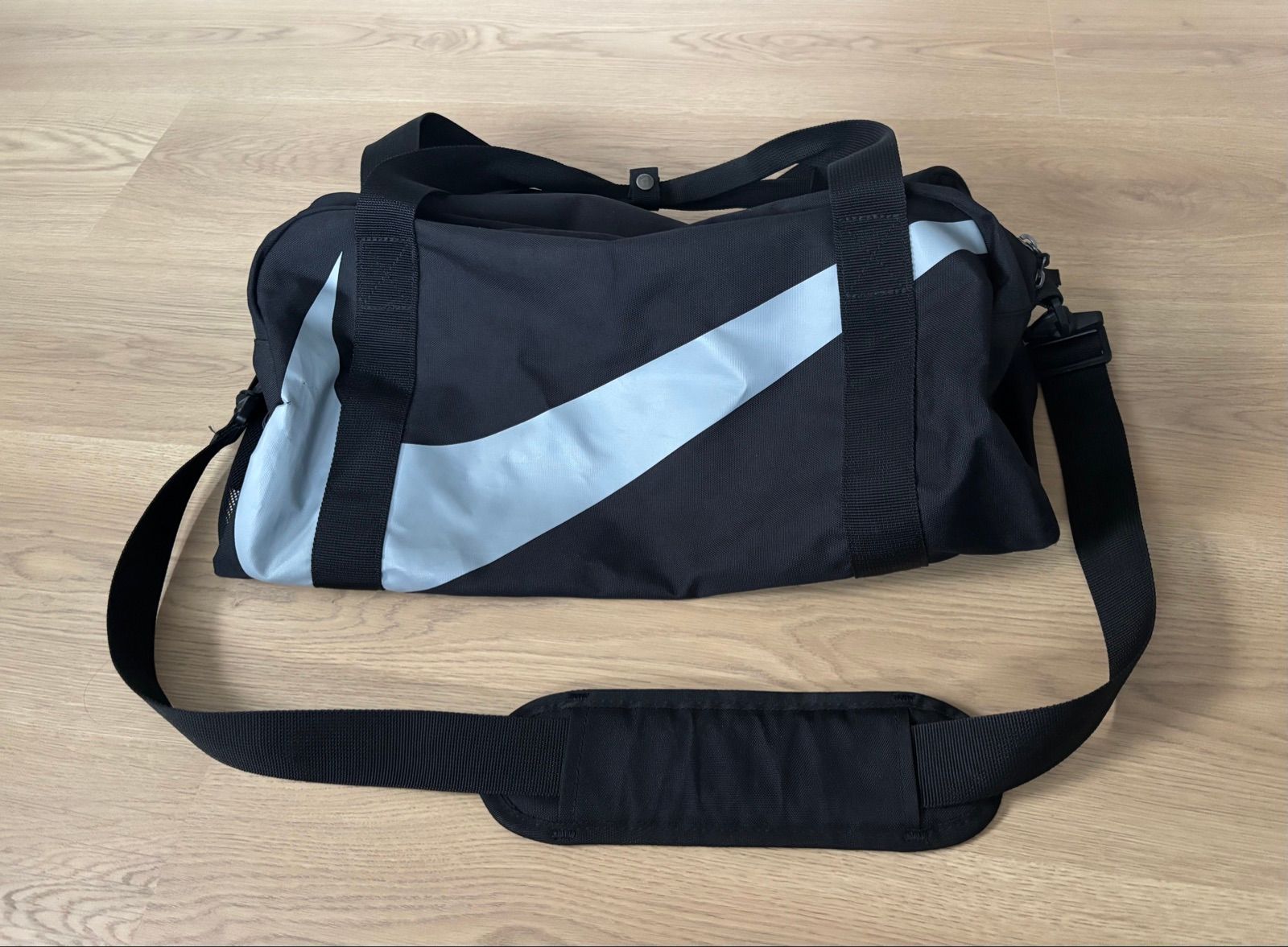 Black duffel bag
