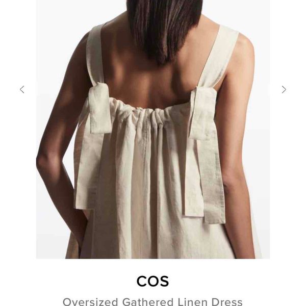 COS + Oversized Gathered Linen Dress