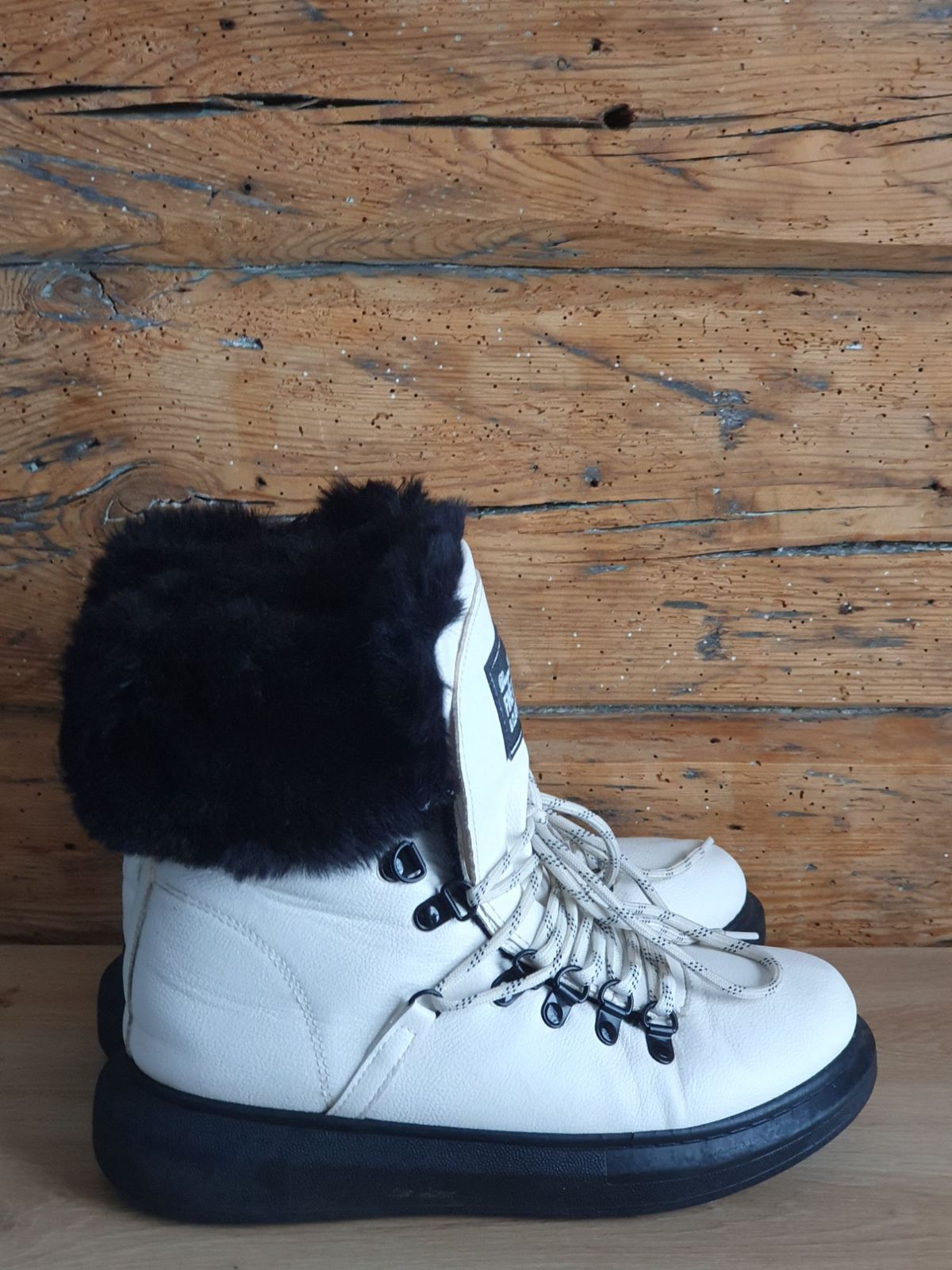 White winter boots