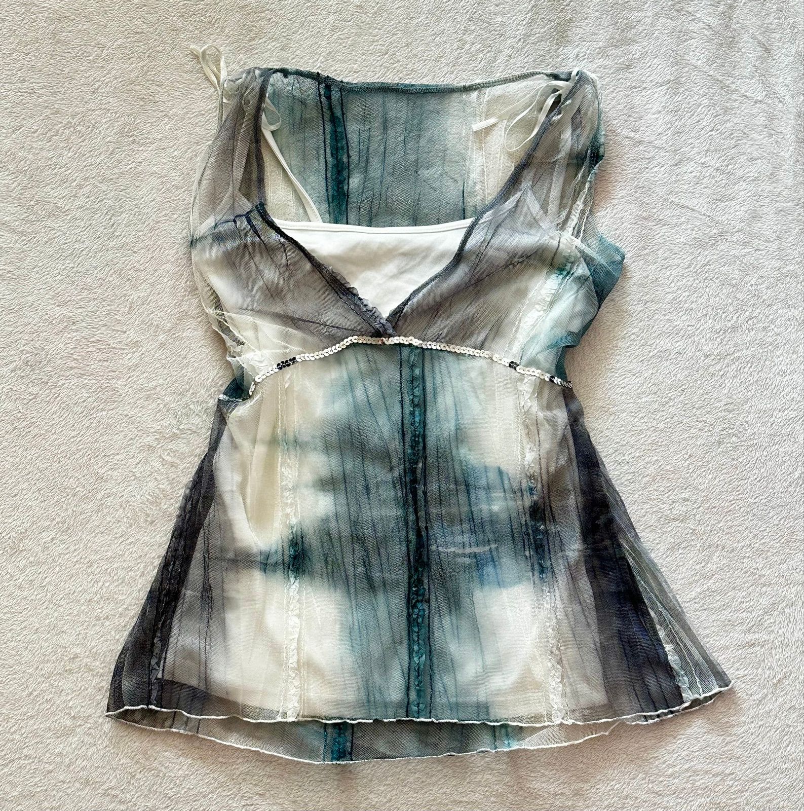 Sheer multicolor top