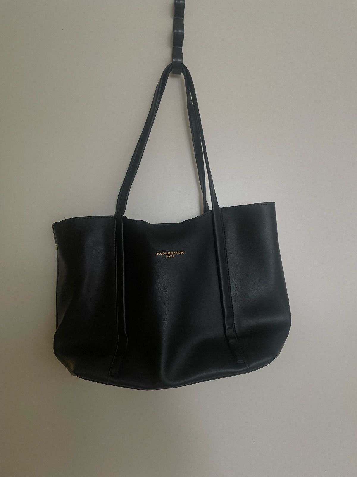 Leather tote bag